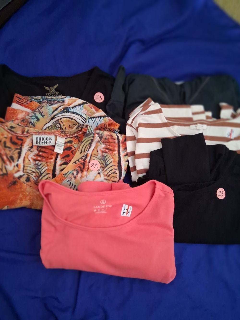 6 Women Long Sleeve Tees For Women Assortment Brands & Colors Size Fit XL/1X